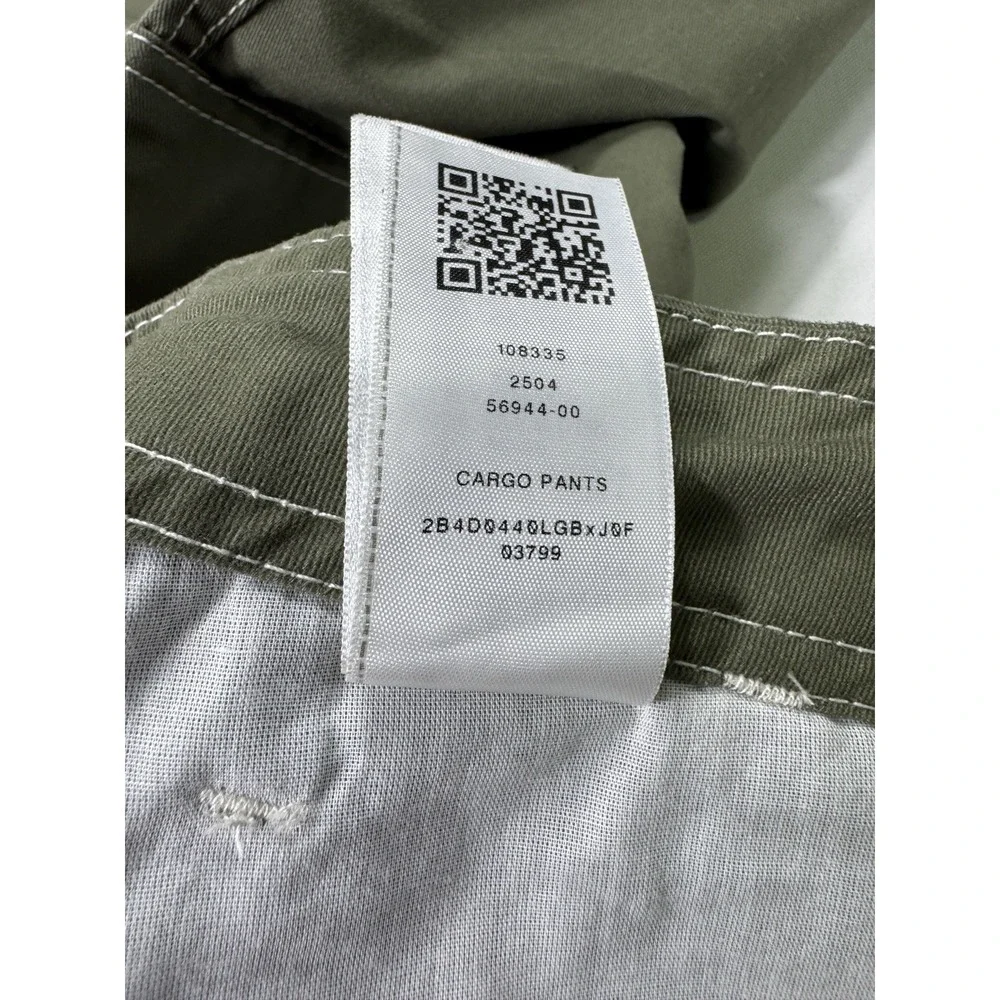 True Religion Men Cargo Pants 34x32 Green Kalamata Utility Workwear Straight NWT